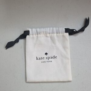 Kate Spade Cream Pouch with Black Ties